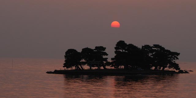 Japan Shimane [SHIMANE-CITY] Sunset of Lake Shinji-ko (宍道湖)