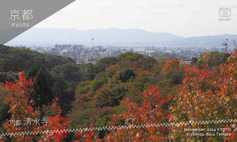 京都：清水寺の紅葉