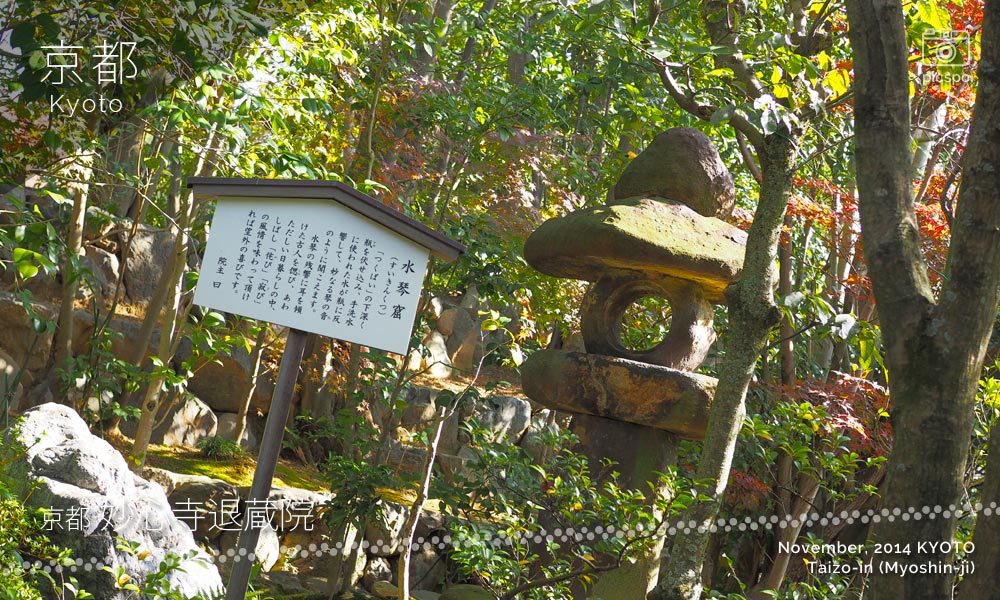 京都：妙心寺「退蔵院」の水琴窟