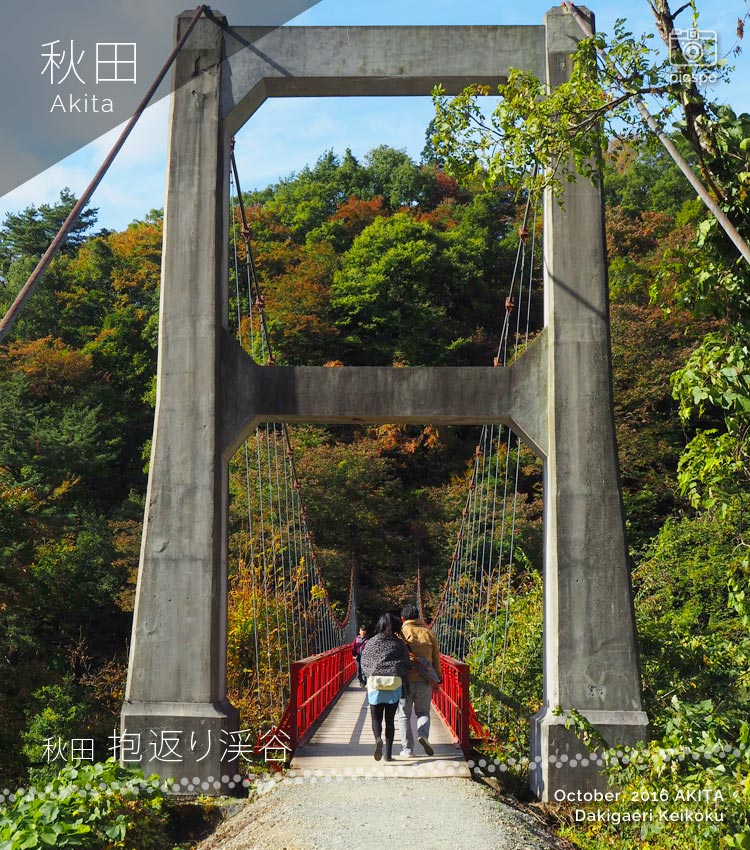 秋田 抱返り渓谷の神の岩橋