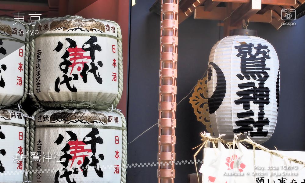 Asakusa : Ohtori Jinja Shrine (鷲神社) sake barrel