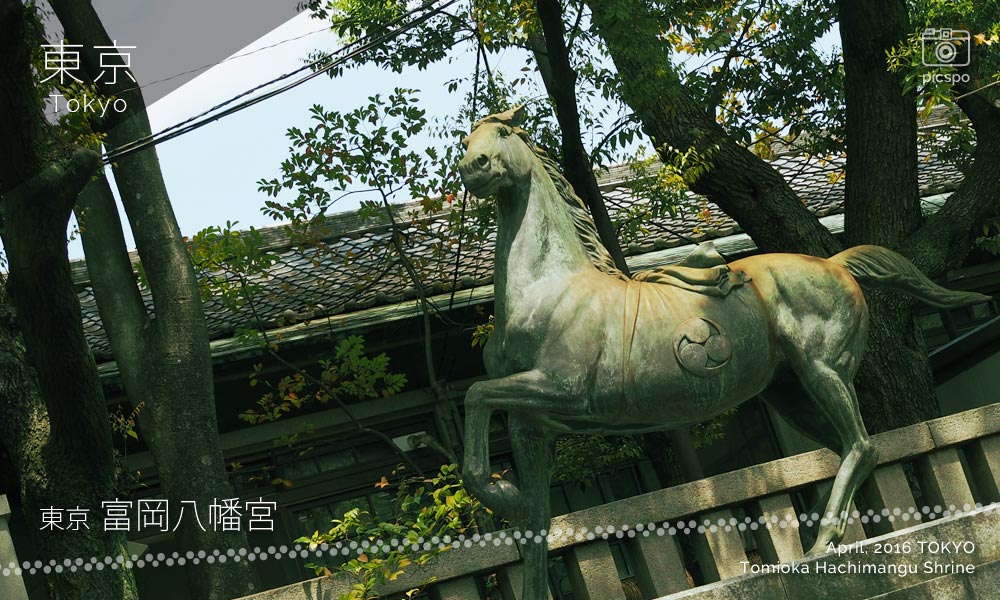 富岡八幡宮の神馬像