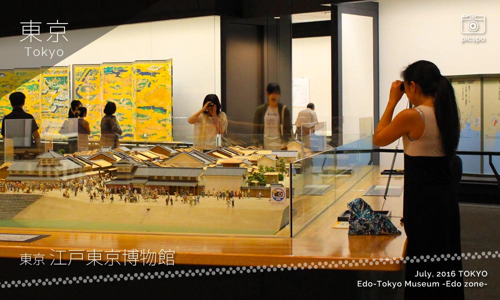 江戸東京博物館：江戸ゾーンのジオラマ