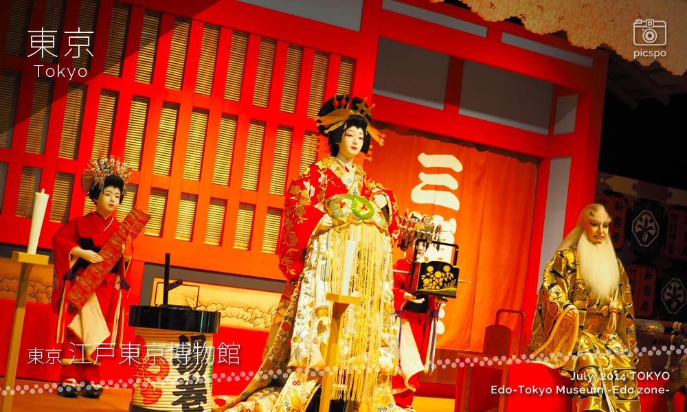 江戸東京博物館：江戸ゾーンの助六由縁江戸桜
