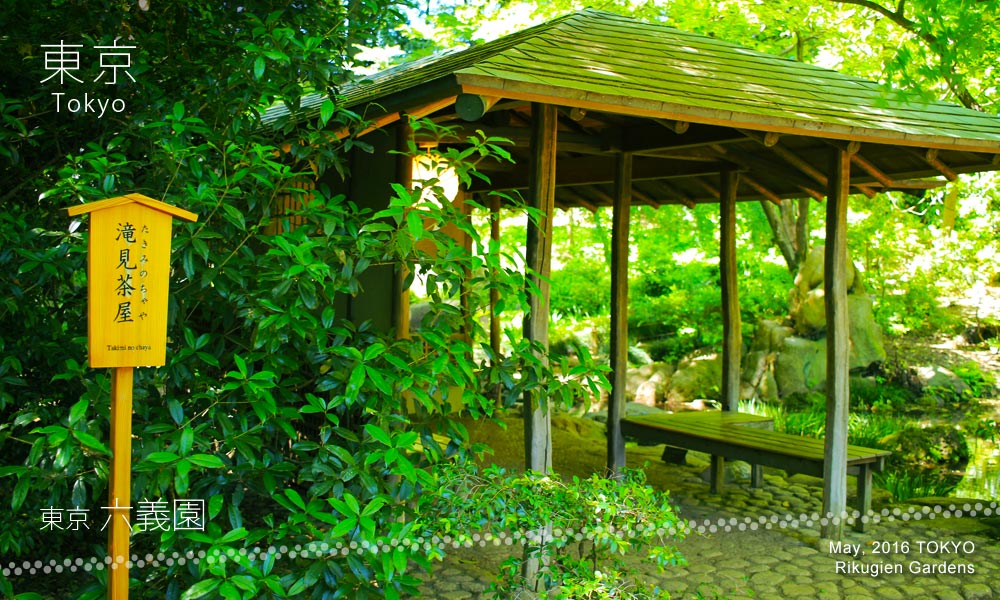 六義園の滝見の茶屋