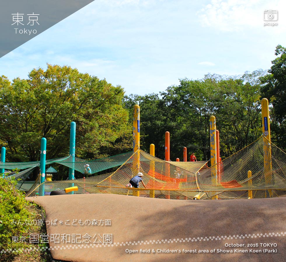 昭和記念公園の虹のハンモック